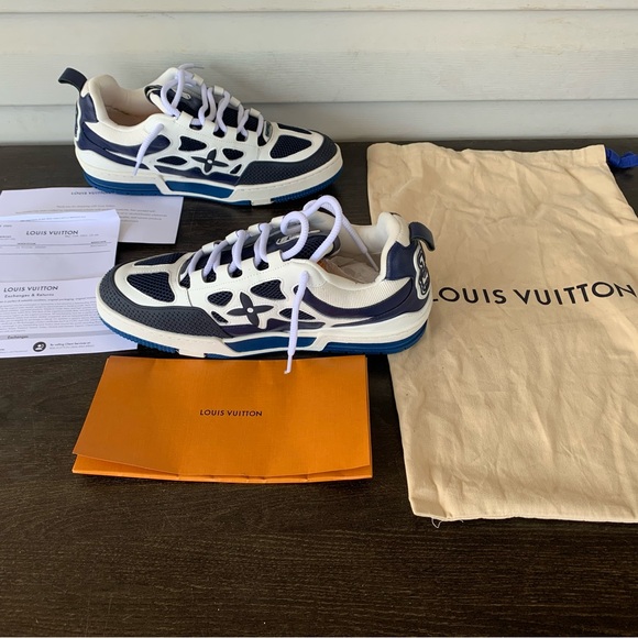 Louis Vuitton Skate Sneaker Blue Mens LV Sz 10 - Picture 1 of 14
